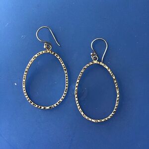 Sterling Silver Hammered Hoop Earrings